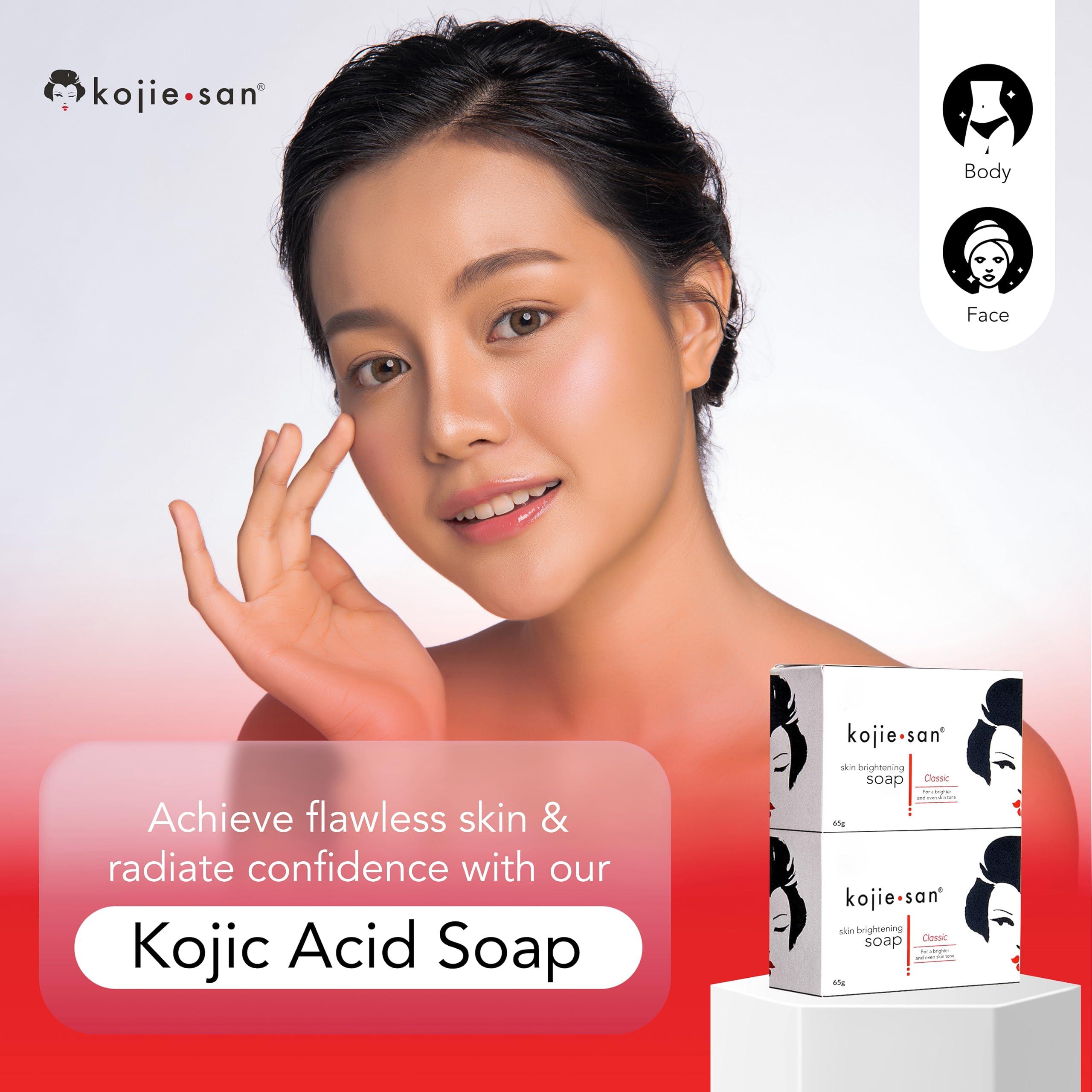 Kojie San Kojie San Skin Brightening Soap - Bundle Pack - Original Kojic Acid, Dark Spot Remover Bar Soap with Coconut & Tea Tree Oil 65g x 24 Bars