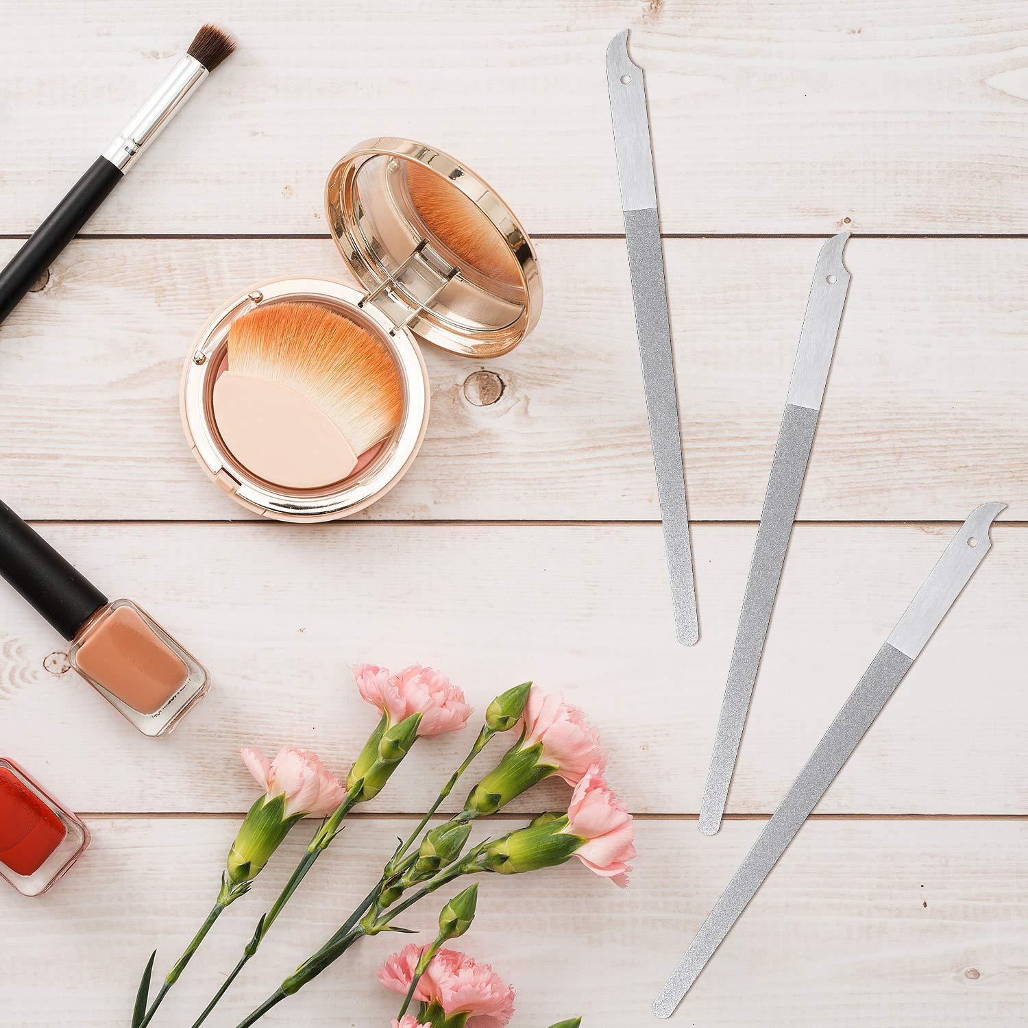 Mudder Mudder 8 Packs Diamond Nail File Stainless Steel Double Sided Metal Buffer Fingernail Toenail Manicure Women Men Pedicure Tool for Salon Home, 8 Inch