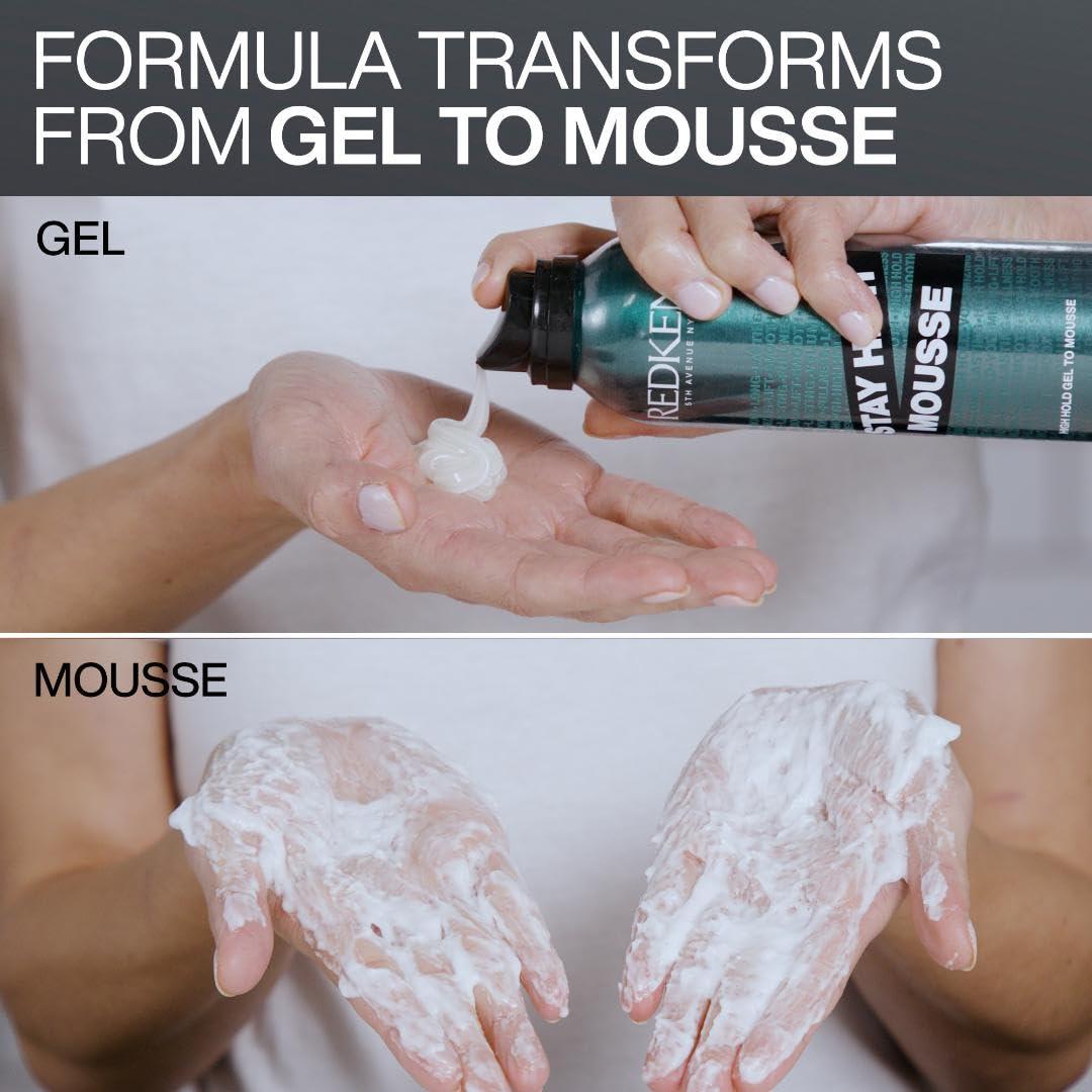 Redken Redken Stay High Volumizing Mousse For Fine Hair, High Hold Gel to Mousse