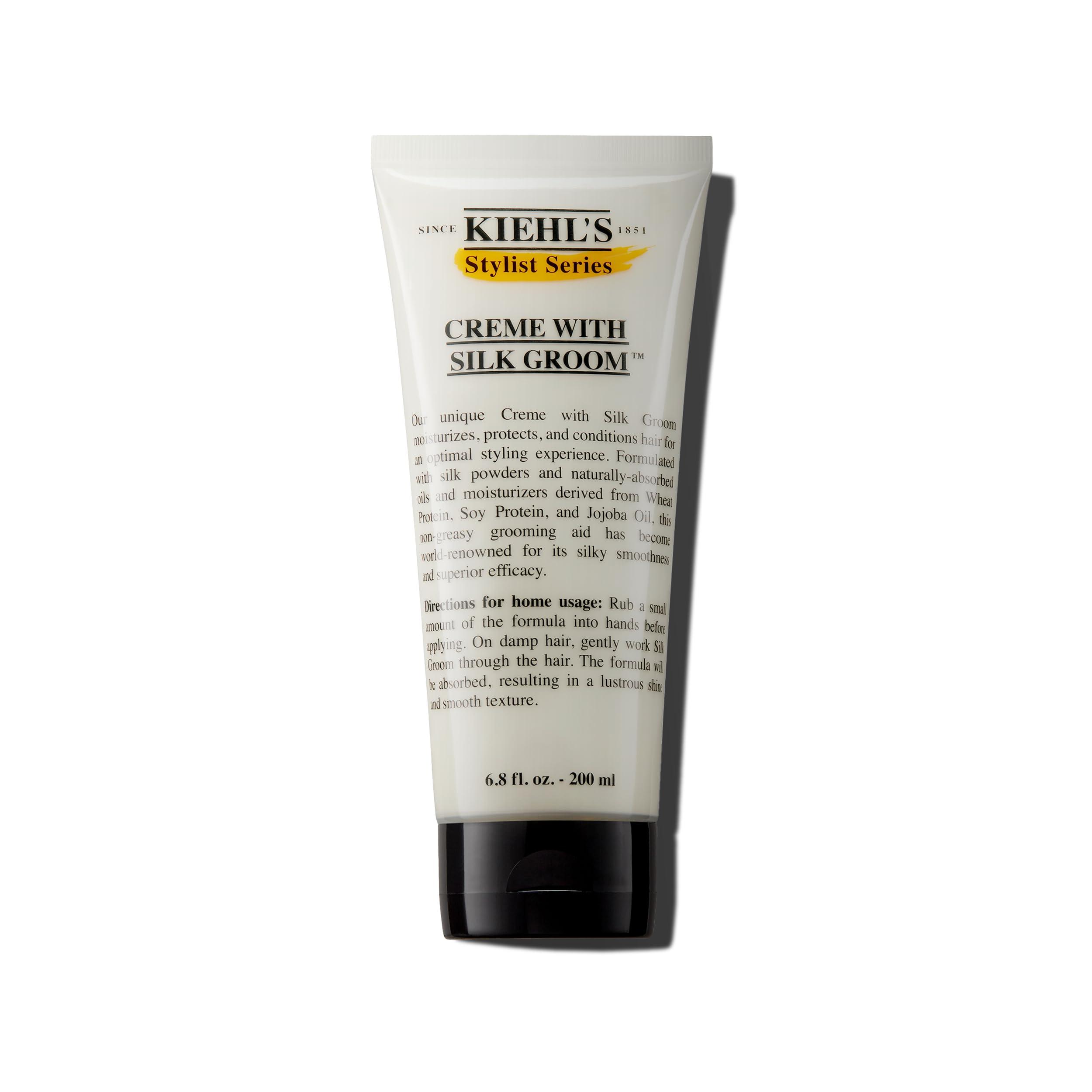 Kiehl's Kiehl\'s Crme with Silk Groom, Non-greasy Hair Styling Cream, Helps Moisturize & Smooth Hair, Adds Lustrous Shine, with Jojoba Oil, for All Hair Types - 6.8 fl oz