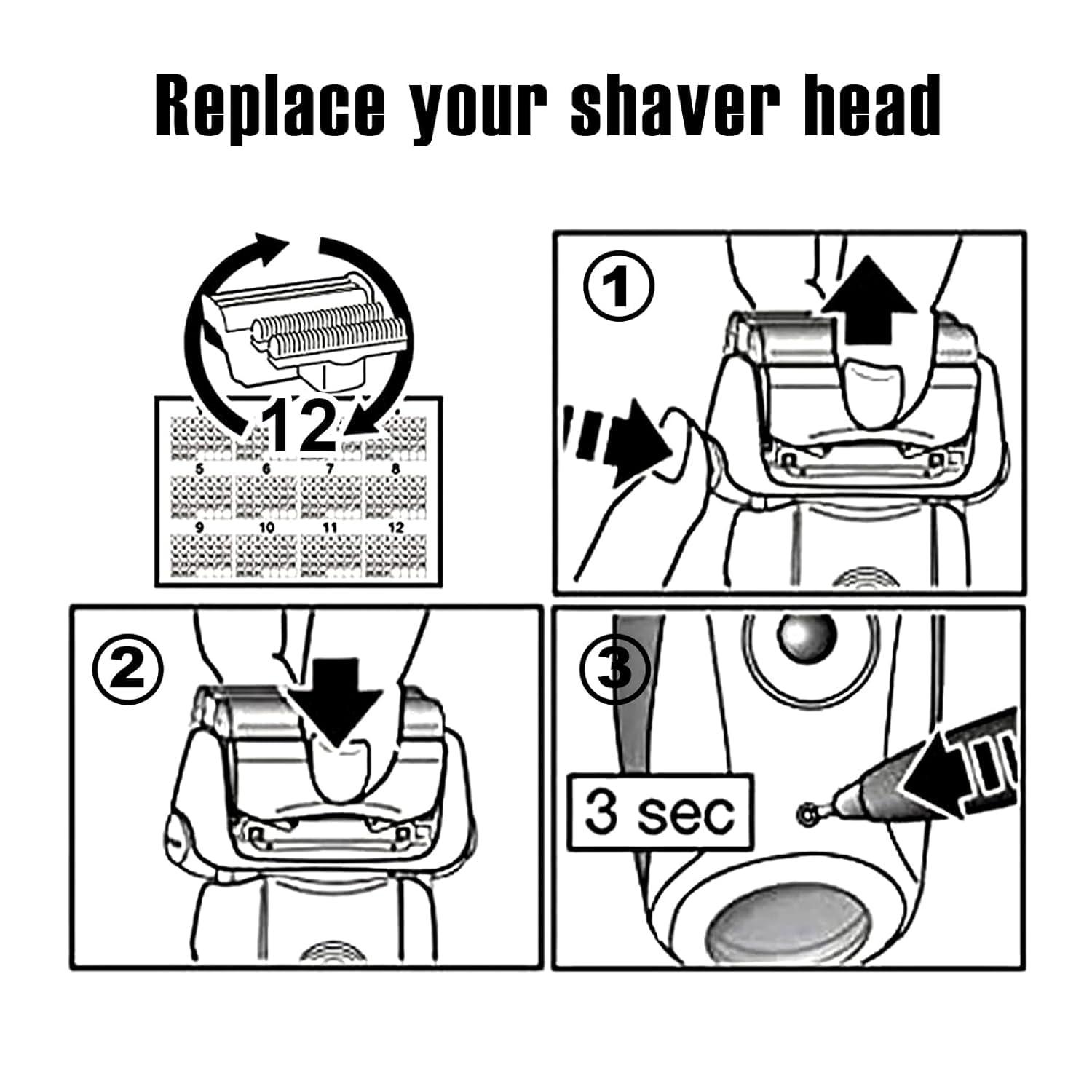 MEMIRY Series 7 70S Electric Shaver Head Replacement, Compatible with Braun Series 7 Shavers: 720cc, 730cc, 735s, 750cc, 760cc, 790cc, and 795cc, 2 Packs (Sliver)