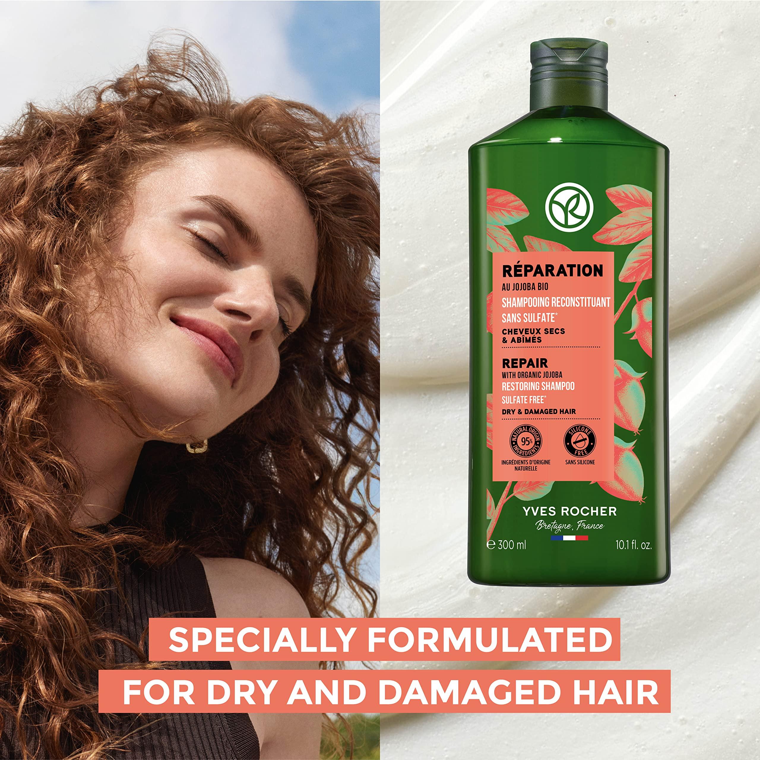 Yves Rocher Yves Rocher Restoring Shampoo - Repair| Cleanse & Restructure Dry, Damaged Hair | 10.1 fl oz