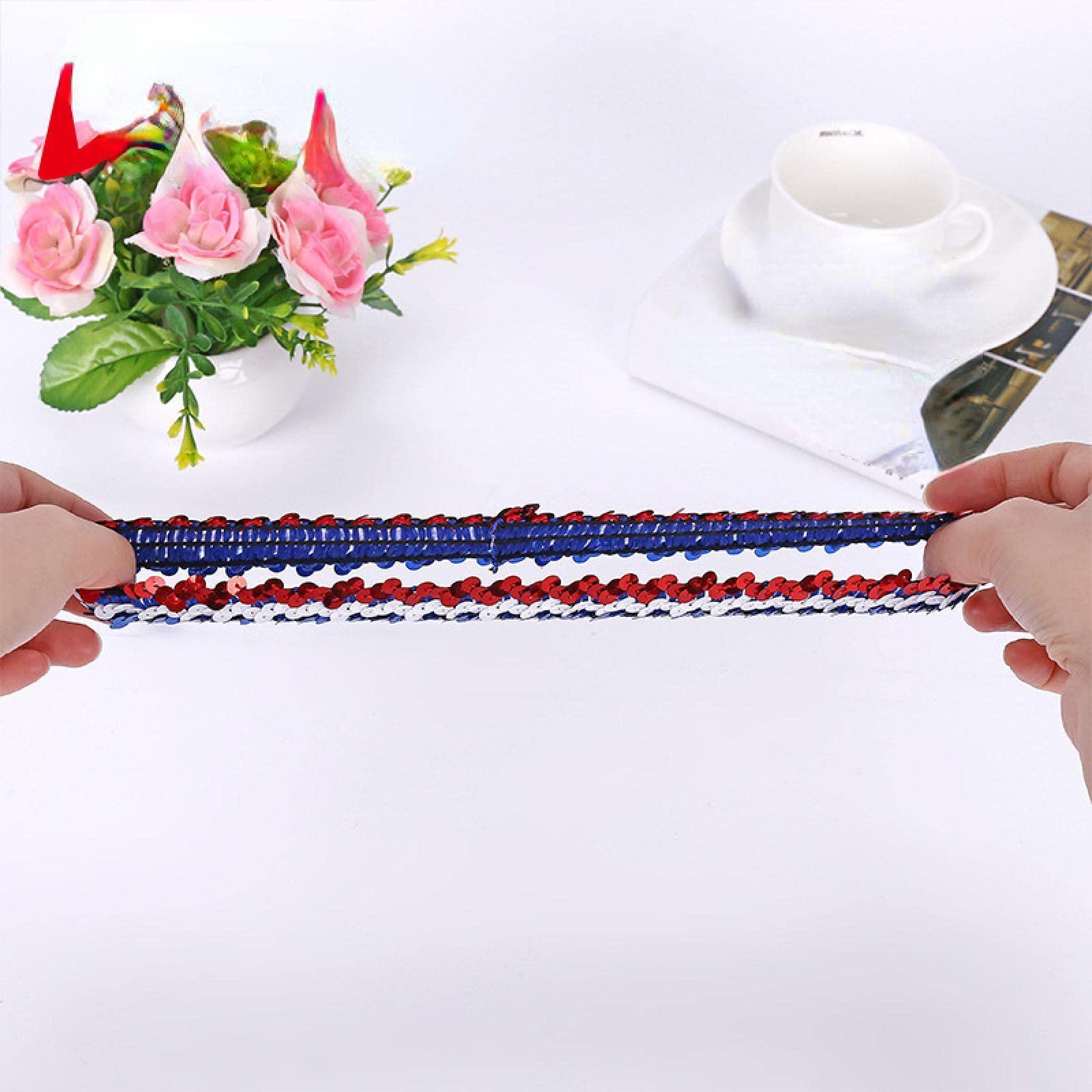 HFGN Hair Ornament Girl Stretch Sequin Headband Sequin Headband Glitter Headband Grabbing Hairstyle Sequin Headband Yellow