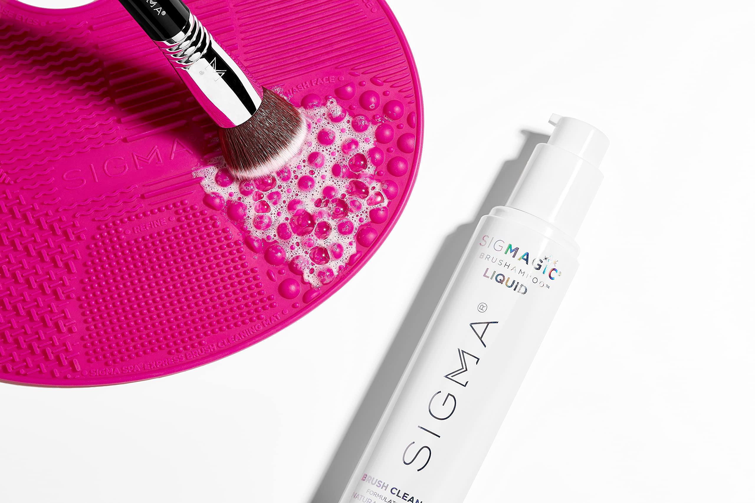 Sigma Beauty Sigma Beauty Sigmagic Brushampoo Liquid - Professional Grade Cleaner Solution for Makeup Brushes & Sponges to Remove Makeup Residue (5.1 FL Oz)