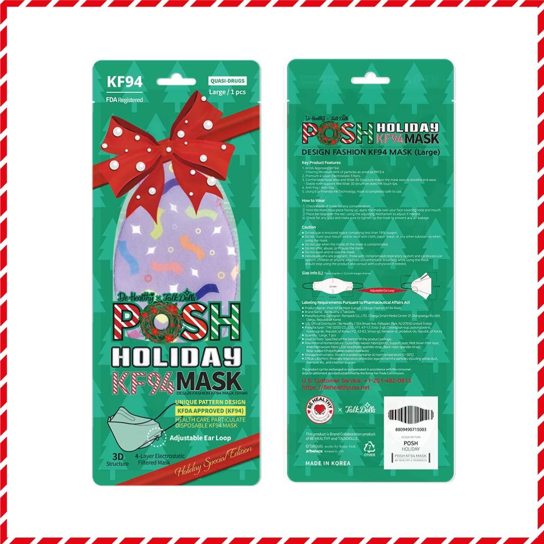 Posh KF94 Mask Posh KF94 Mask [Pack of 10 Holiday Special - Adult (H02) (MADE IN KOREA)