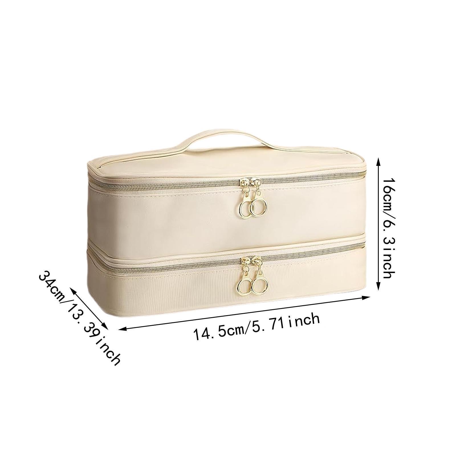 Generic Generic Double Layer Travel Bag, Hairdressing Case, Hair Stylist Travel Bag for Makeup Artists