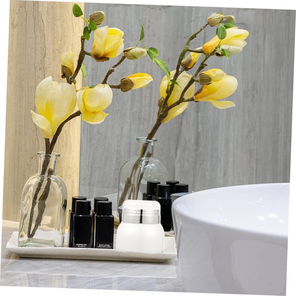 PAMINGONO PAMINGONO Cream Bottle Cosmetic Jars Cream Sample Bottles Lotion Containers Portable Face Brush Cleansing Refillable Airless Pump Bottles Empty Cosmetic Bottles Vacuum Container Acrylic Acid