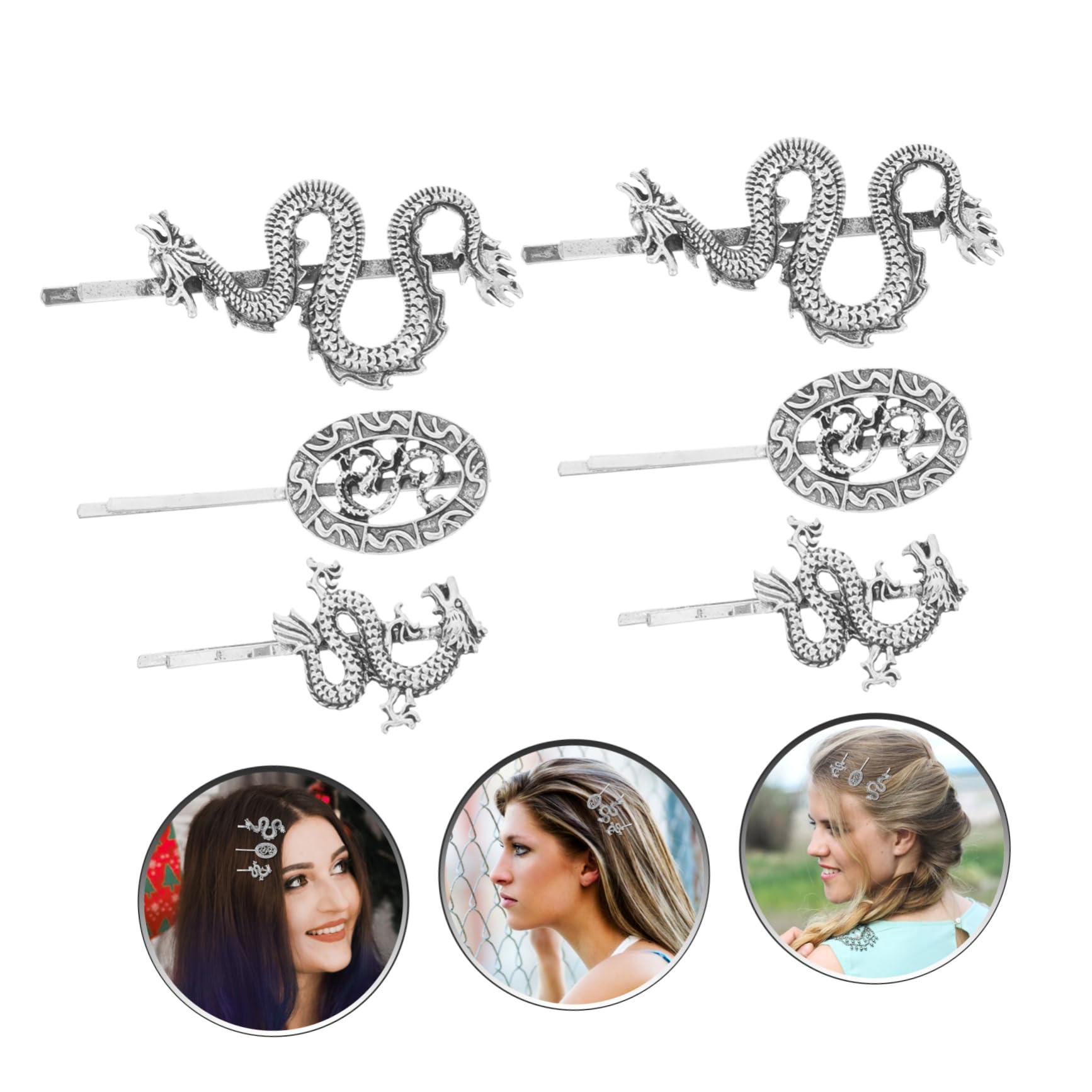 Beavorty 30 Pcs Dragon Barrettes Bobby Pin Dragon Hairpin Retro Hair Clip Metal Hair Clips Punk Headdress Cool Style Hair Clip Hair Clips for Girls Punk Hair Accessories Stylish Hair Clips