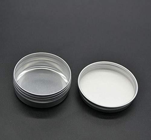 ZHONGJIUYUAN ZHONGJIUYUAN ZHONGJIUYUAN 10 Pieces 60ml / 2.00oz Large Aluminum Empty Jar Cosmetic Sample Tins Slip Slide Round Containers Bottle Box With Tight Sealed Twist Screwtop Cover Small Ounce for Eye Shado