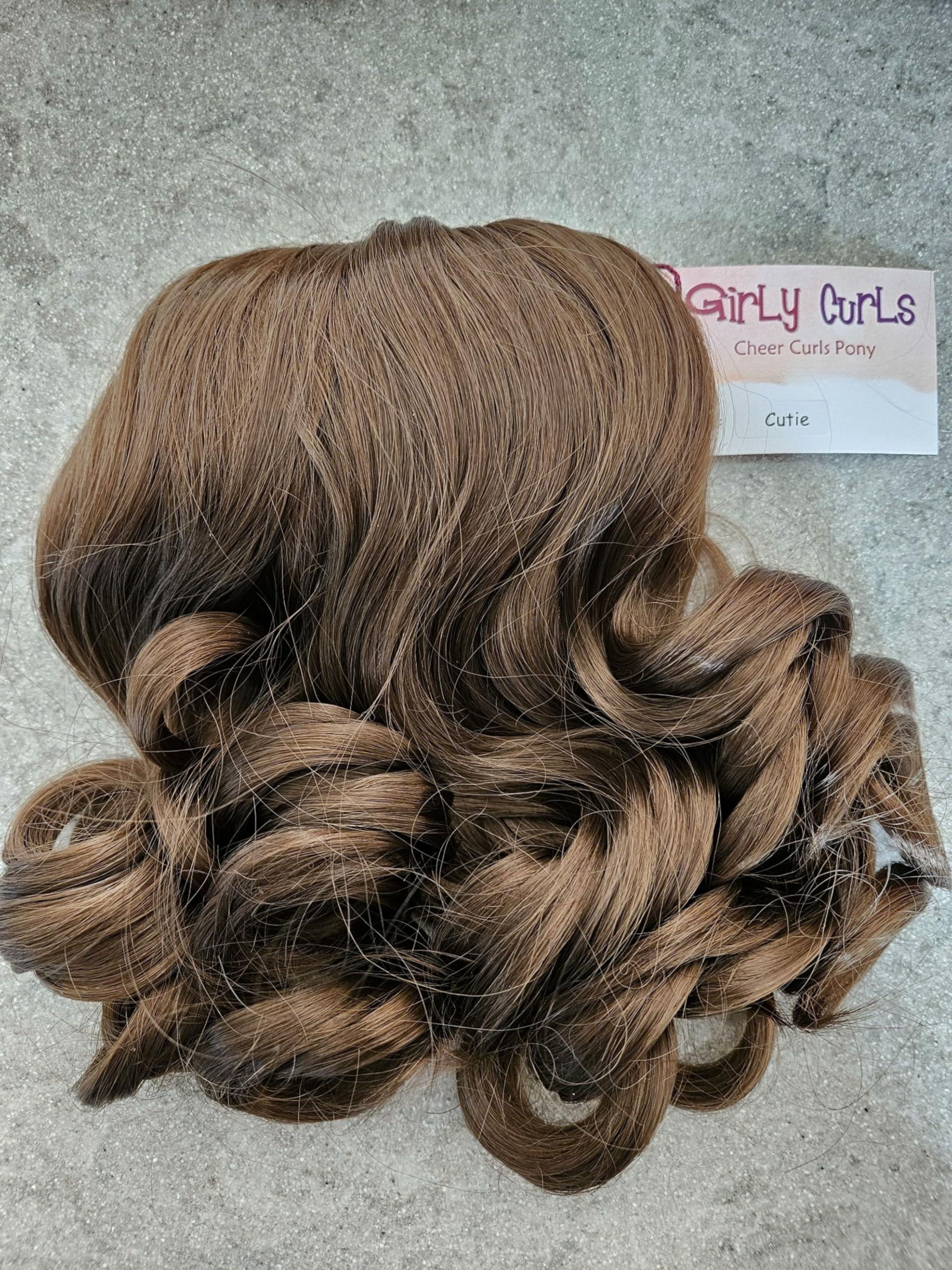Girly Curls Girly Curls Curly Cheerleader Hairpiece for Cheer and Dance… (Cutie)