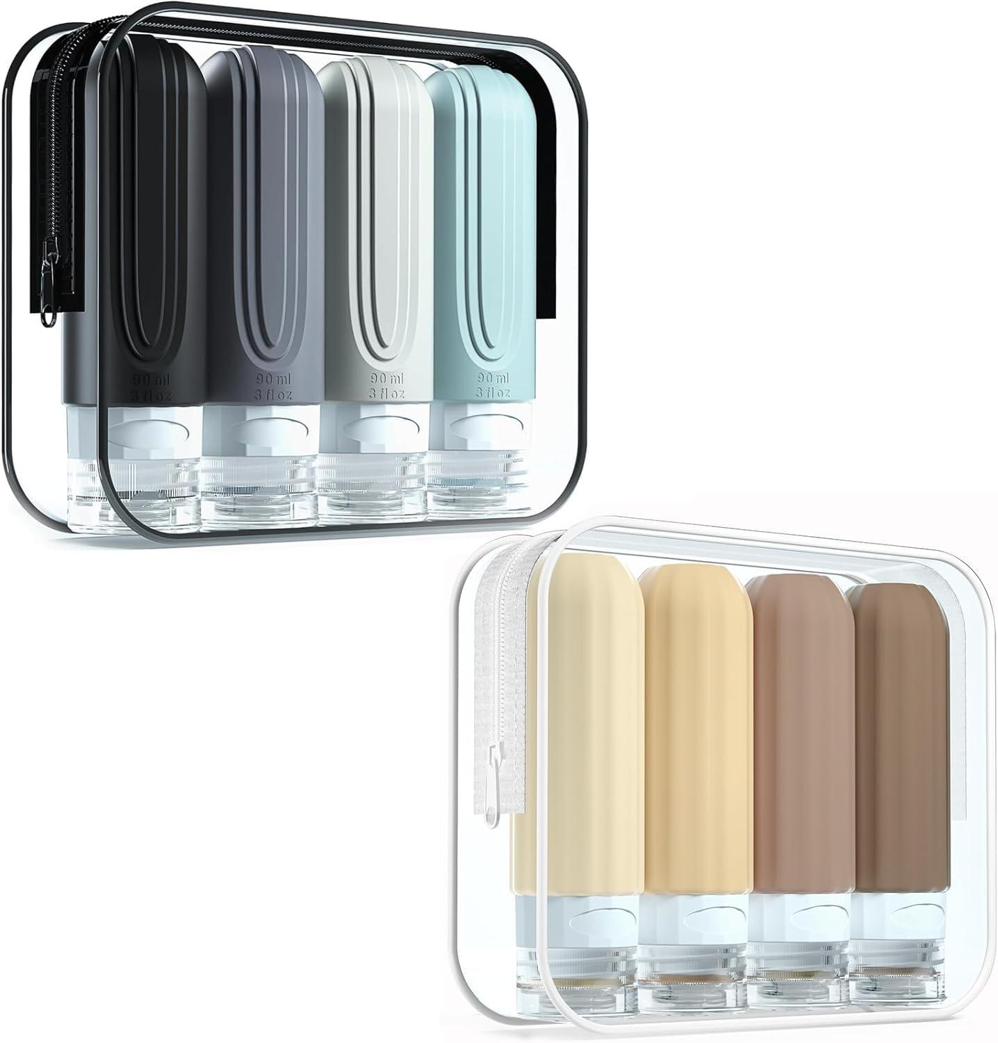 Mrsdry Mrsdry Travel Bottles for Toiletries, Tsa Approved 3oz Travel Size Containers BPA Free Leak Proof Refillable Liquid Silicone Squeezable Travel Accessories for Shampoo Conditioner Lotion