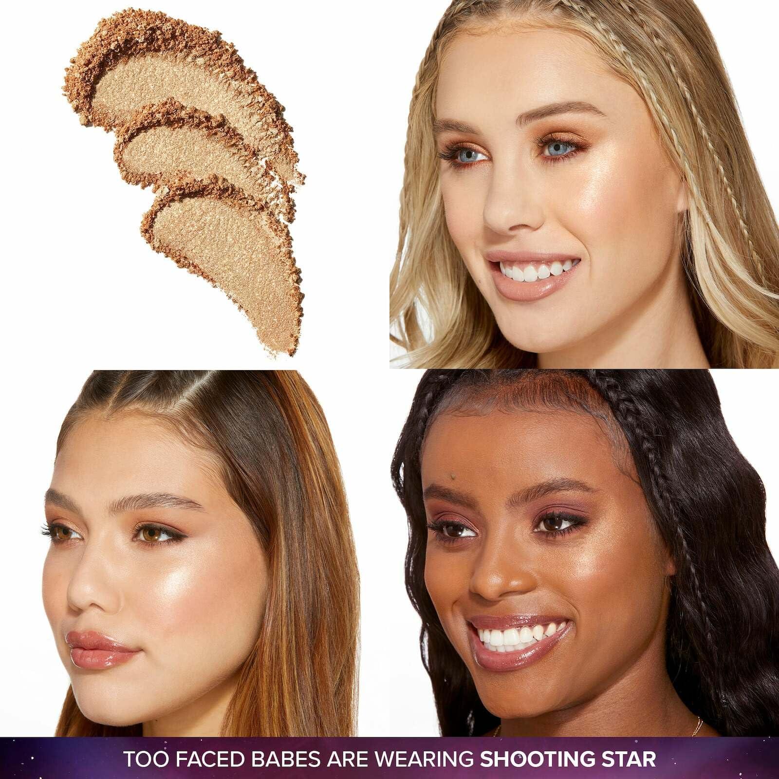 Too Faced Too Faced Moon Crush Highlighter | Blendable, Weightless, Shimmer + Luminous Glow Finish, 0.25 Ounce, Shooting Star