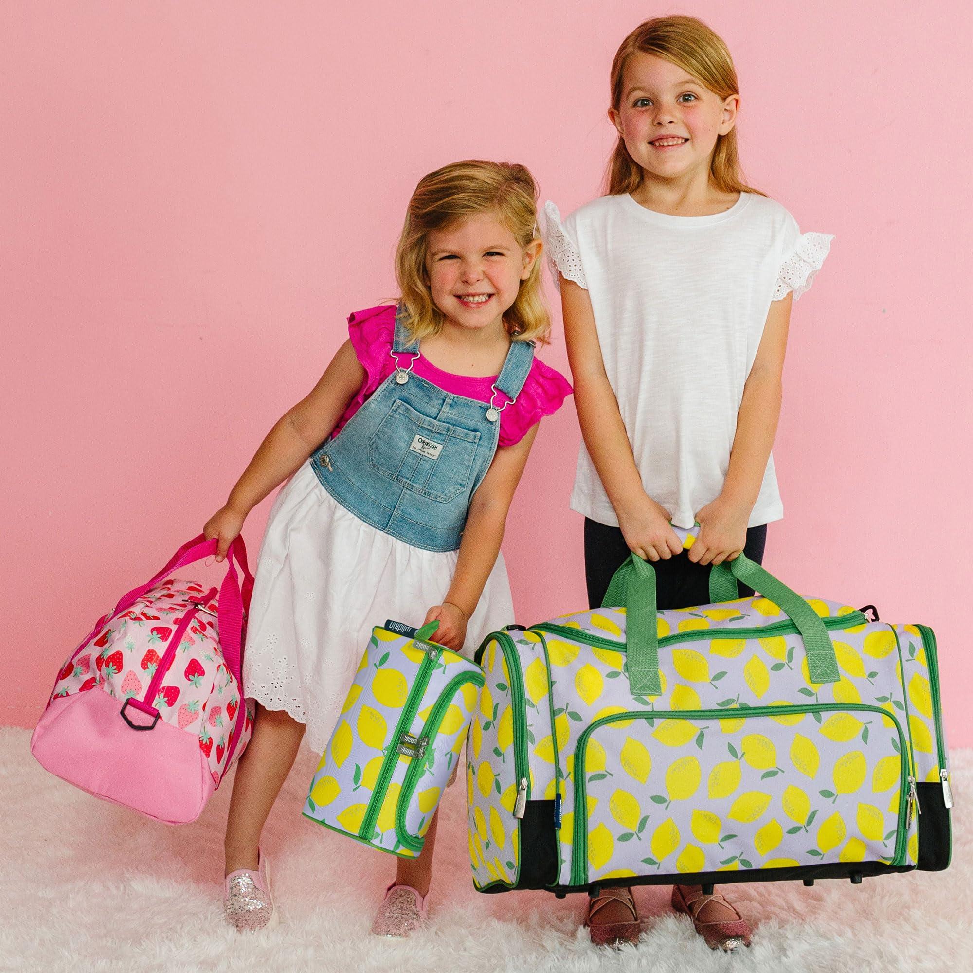 Wildkin Wildkin Toiletry Bag for Boys and Girls, Stay Organized on the Go with Our Spacious and Multifunctional Toiletry Bags, Ideal for School, Weekend, or Overnight Travel (Lilac Lemonade)