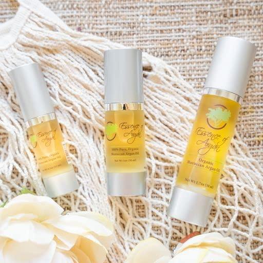 Essence Of Argan Essence Of Argan 100% Pure Moroccan Organic Argan Oil - Natural EcoCert Oil that Nourishes, Conditions and Moisturizes Your Skin, Hair and Nails