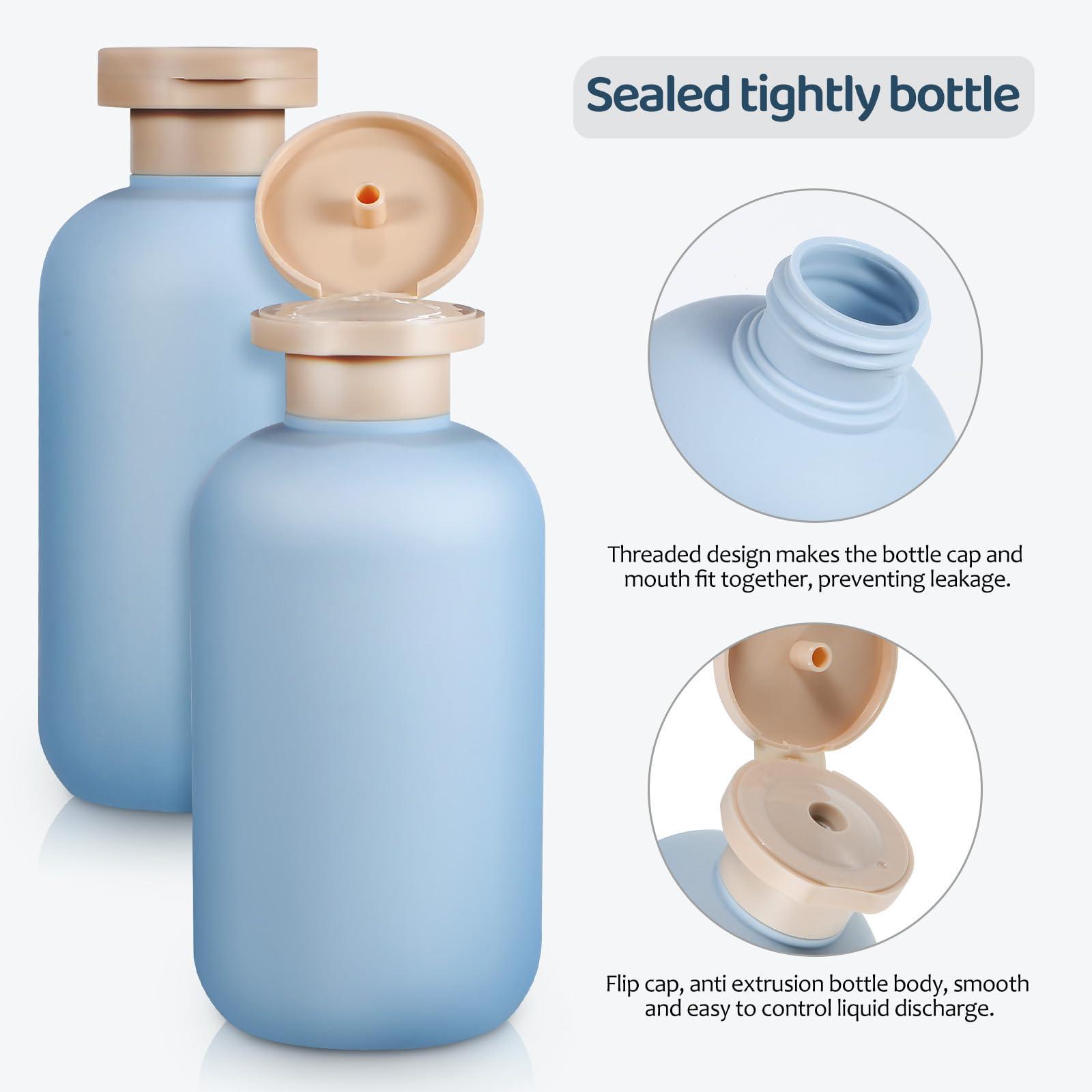 Healeved Healeved 4PCS Travel Bottles for Toiletries 200ml /6.7oz Travel Shampoo Bottles Empty Refillable Lotion Bottles Travel Size Toiletries Bottles Squeeze Bottles with Flip Cap Lotion Container