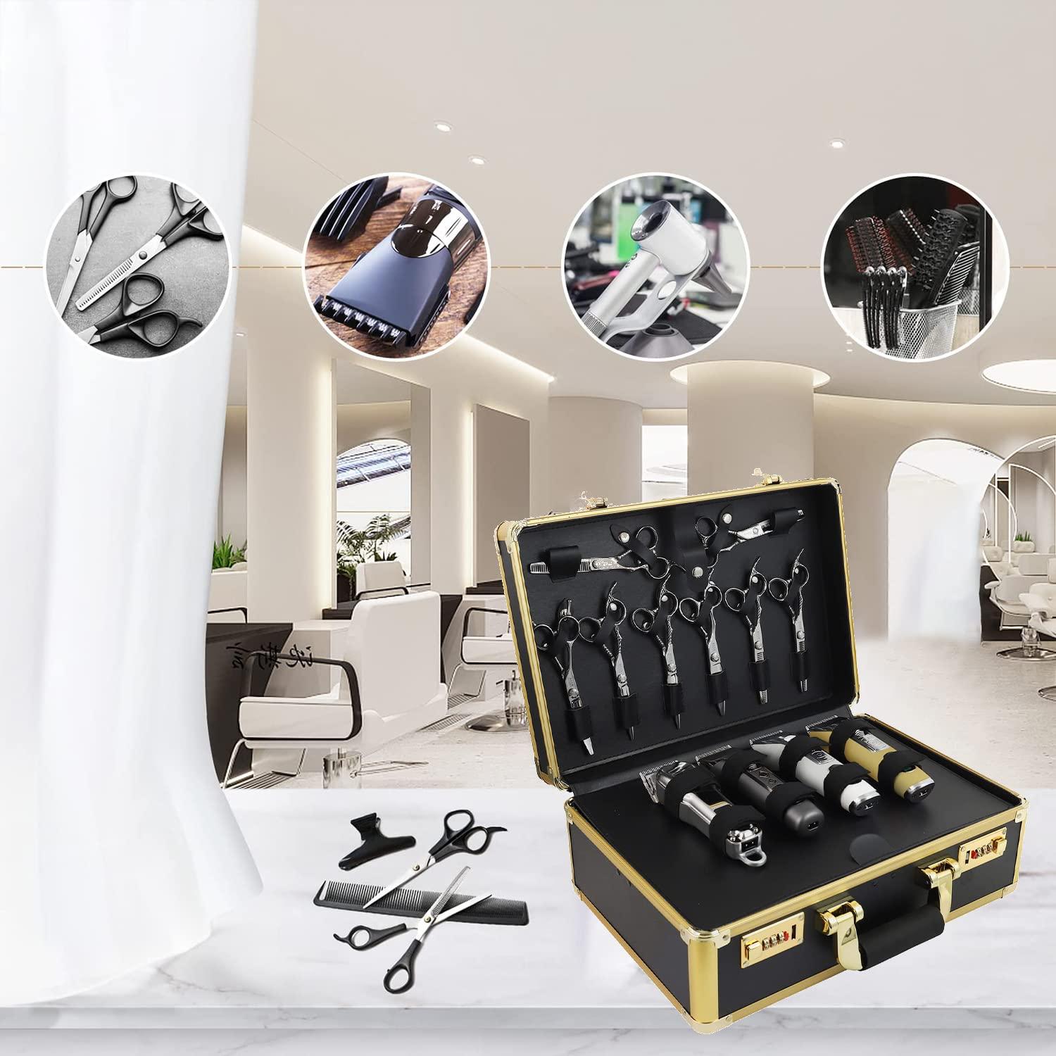 HUIMSWARM HUIMSWARM Professional Barber Supplies Case for Barber,Portable Barber Travel Carrying Case for Hair Stylist& Pet Groomer,Multi-Space Design, Sturdy, Large-Capacity Mobile Barber Stations