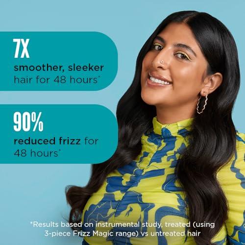 Noughty Noughty 97% Natural Frizz Magic Serum, Anti Frizz, Smoothing and Styling Formula for Frizzy, Curly and Wavy Hair with Marula Oil and Daikon, Sulphate Free Vegan Haircare 75ml