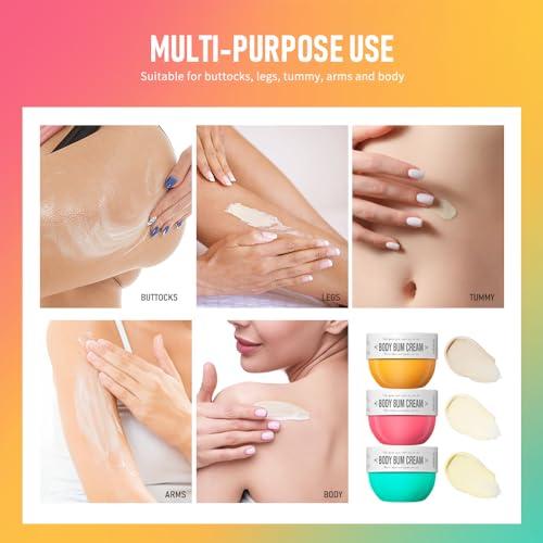 Loske Bum Cream, Thigh and Butt Firming Body Cream, Moisturizing, Smoothening Butt Cream for Women, Lifted and Firm Tightens Skin (Caramelized coconut smell)