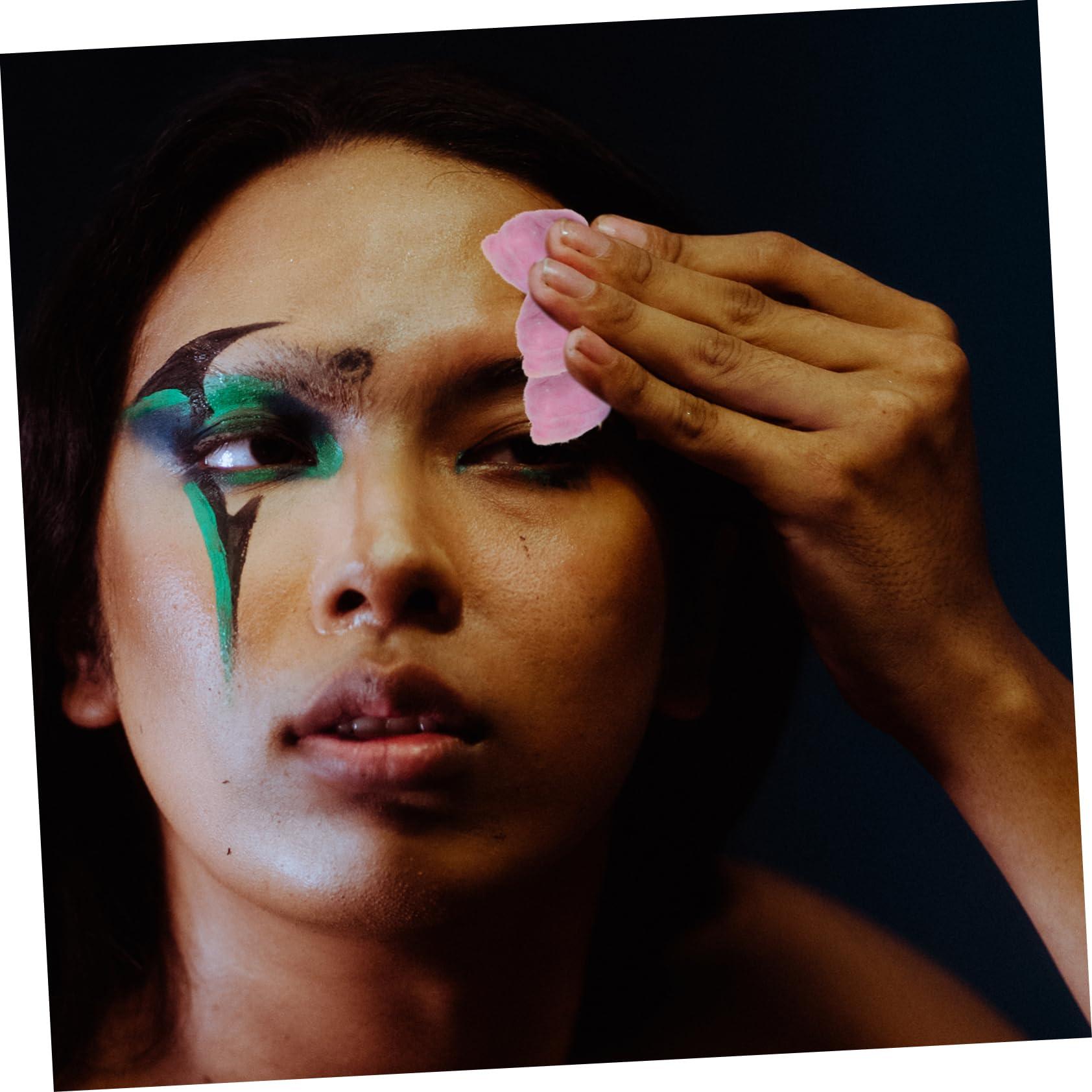 VINTORKY VINTORKY Soft Cotton Balls for Newborns 500 Balls in Pink Yellow Blue Face Cleaning Makeup Removal