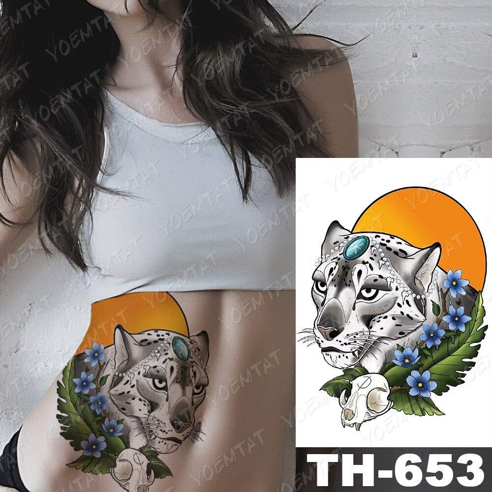 TTHUONG THATHU Waterproof Temporary Tattoo Sticker Mandala Leopard Flowers Flash Tattoos Sketch Animal Body Art Arm Tatoo Women Men