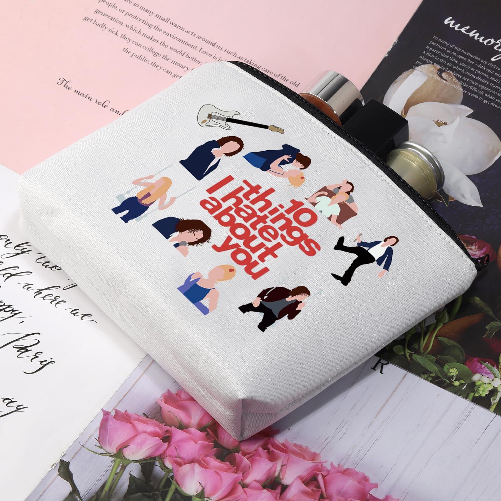 VAMSII VAMSII 10 Things I Hate About You Movie Inspired Gift Romantic Movie Cosmetic Bag 90s Romantic Comedy Gift (IHateAboutYouBag)
