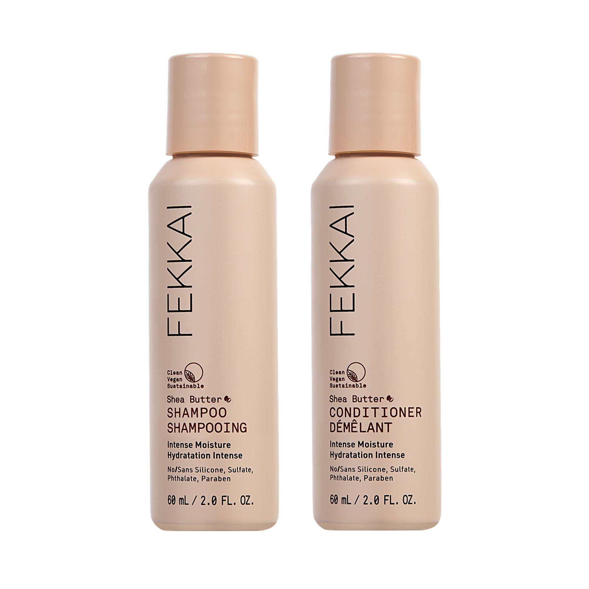 Fekkai FEKKAI Shea Butter Shampoo (2 oz) + Conditioner (2 oz) - Improves Moisture, Softness & Shine - Reduces Frizz by 61% Up to 12H - Free of Sulfates, Parabens, Phthalates - Vegan, Cruelty-Free
