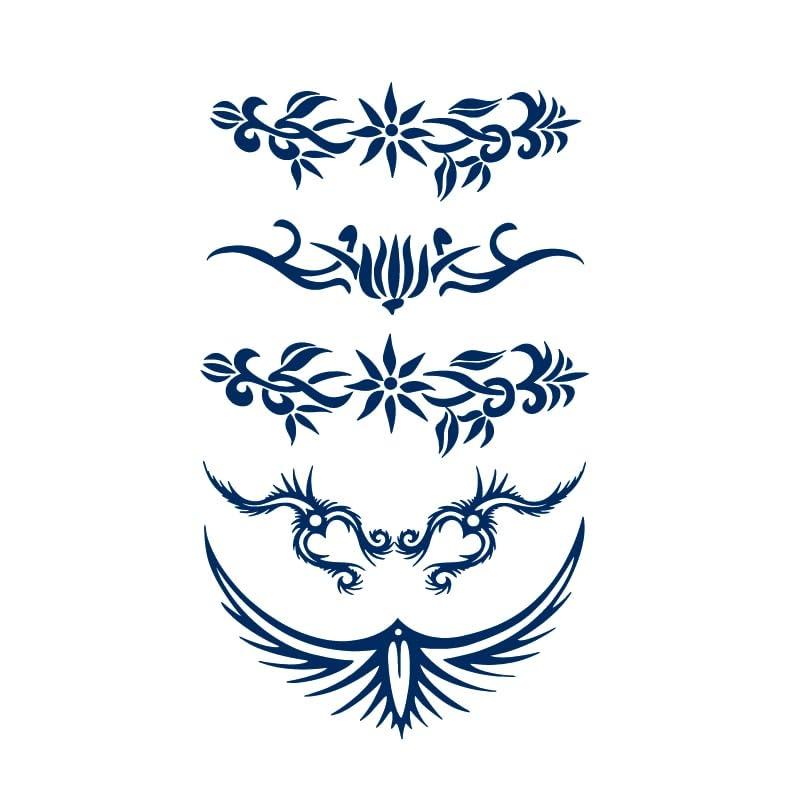 NinthAvenue Basics Leopard/Dagger/Flower/Louts/Dragon Lasts 15 Days Waterproof Temporary Tattoos Men Flash Tatoo Tattoo Sticker