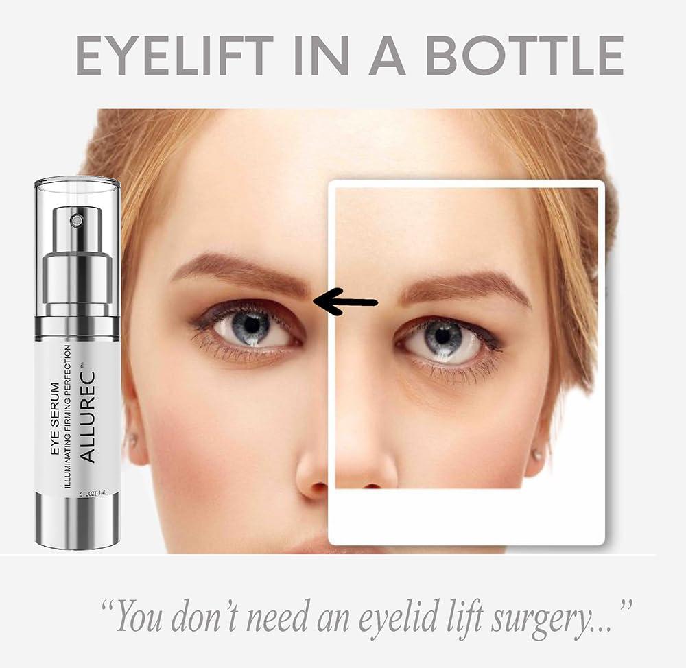 JOYAL BEAUTY ALLUREC Eye Cream Serum: Illuminating Firming Perfection. Best Eye Serum Peptides Cream for Firming Lifting Eyelids Anti- Aging Winkles Bags Dark Circle Puffiness Total Effects.