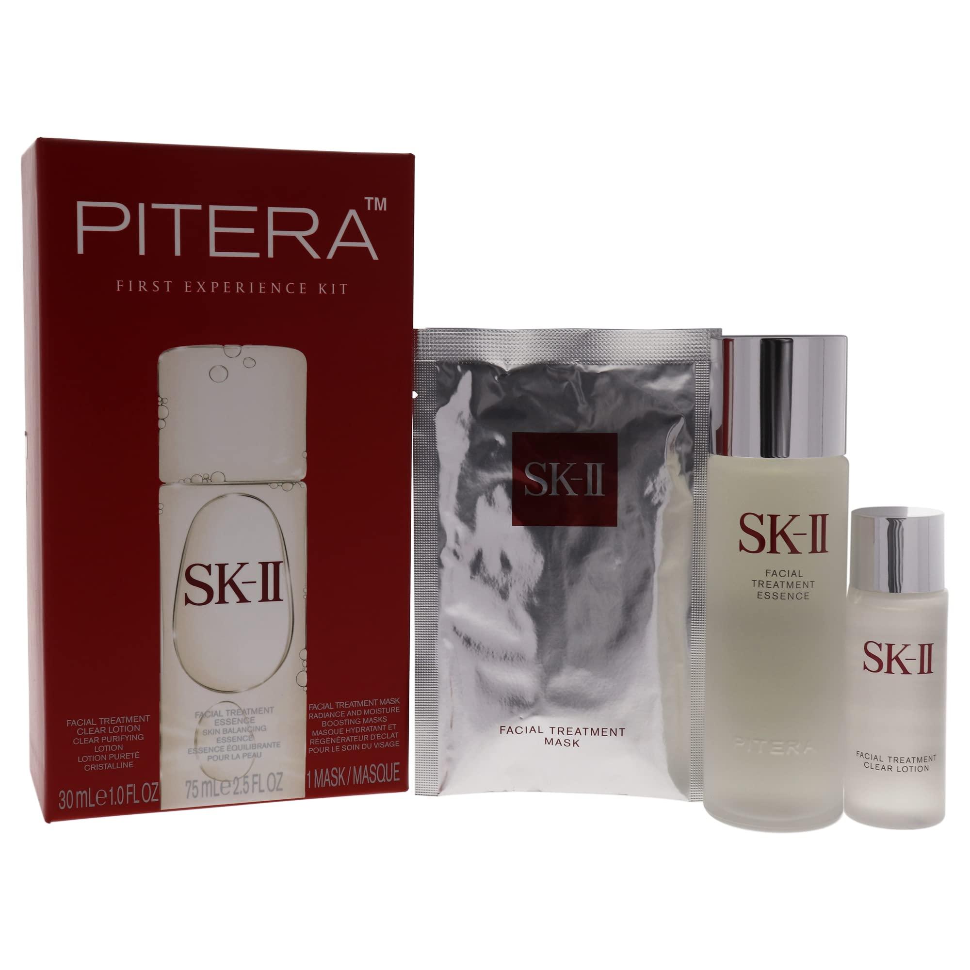 SK-II SK-II Pitera First Experience for Unisex 3 Piece Kit (2.5 Ounce Facial Treatment Essence + 1 Ounce Facial Treatment Clear Lotion + 1 Count Facial Treatment Mask)