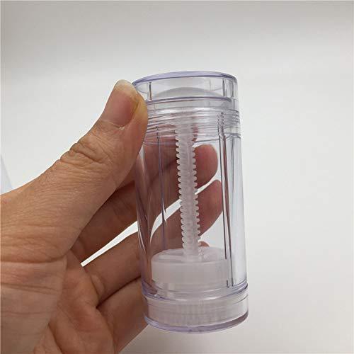 glasstore 4 Pcs Deodorant Container Clear Empty Twist-up Tubes DIY Deodorant Stick Containers Bottom Filling Gel Cosmetics Lip Balm Tube Bottle (50ml/1.7oz)