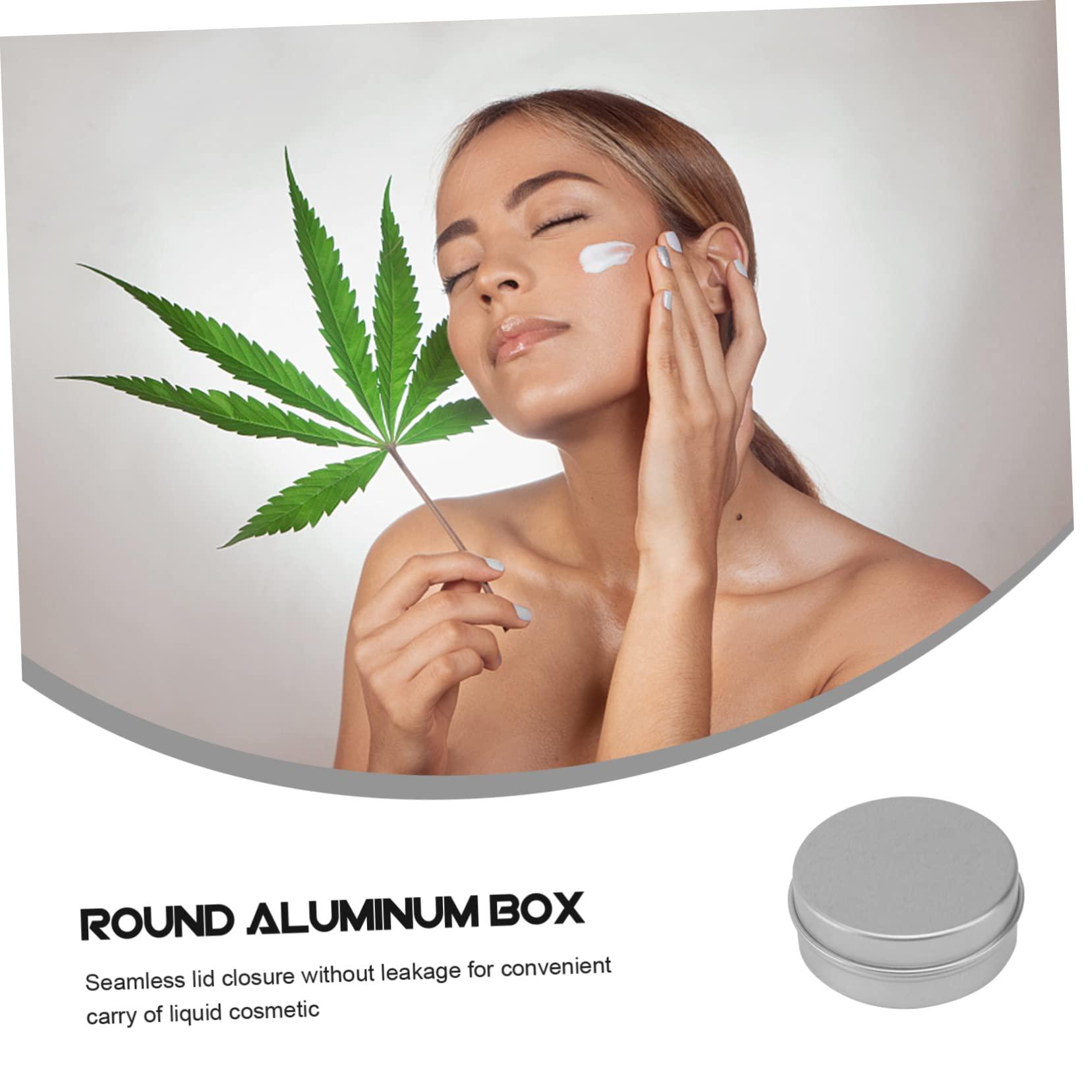 PAMINGONO PAMINGONO 15ml Aluminium Cosmetic Jar with Lid Travel Size Cream Container for Makeup Pomade Portable Empty Jar for Beauty Products