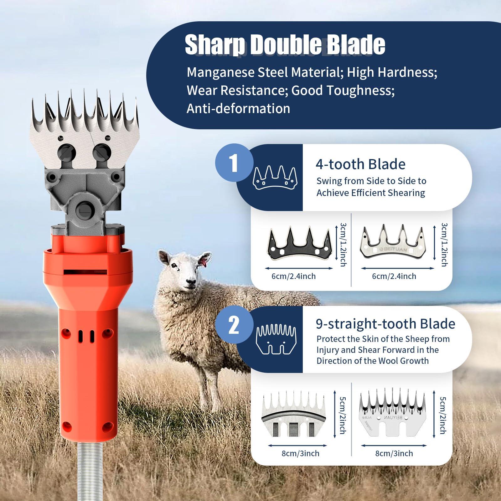 InSyoForeverEC InSyoForeverEC Electric Sheep Shears Electric Clippers 1200W Professional Farm Livestock Shearing Machine Animals Grooming Haircut Trimmer for Shaving Fur Wool in Thick Coat Animals