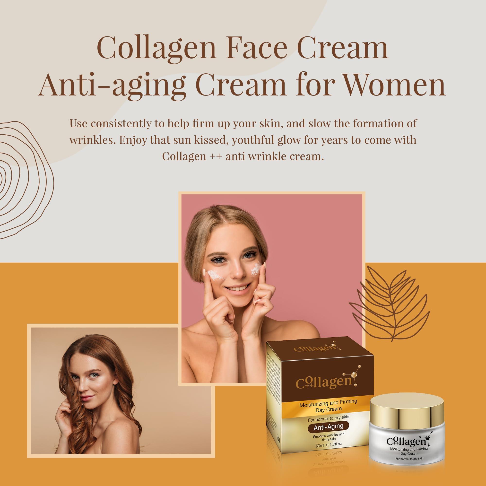 Collagen ++ Collagen++ Anti-Aging Day Cream, Firming & Hydrating for Dry Skin, Unscented 1.7oz