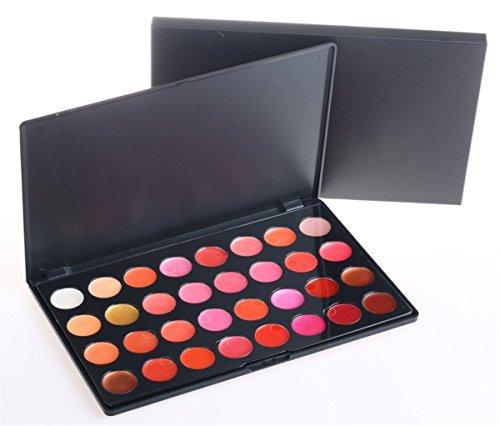 Pure Vie Pure Vie® Pro 32 Colors Square Lip Gloss Makeup Palette Contouring Kit - Ideal for Salon and Daily Use