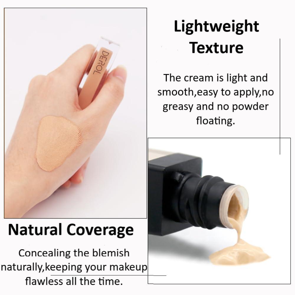 JEMPET Liquid Concealer Makeup - Natural Coverage & Highly Pigmented Lightweight Concealers 6.5ml (03)