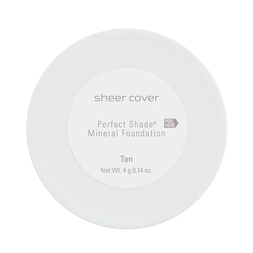 Sheer Cover Sheer Cover Flawless Face Kit Perfect Shade Mineral Foundation Conceal & Brighten Highlight Trio with FREE Foundation Brush and Concealer Brush Tan Shade 4 Pieces