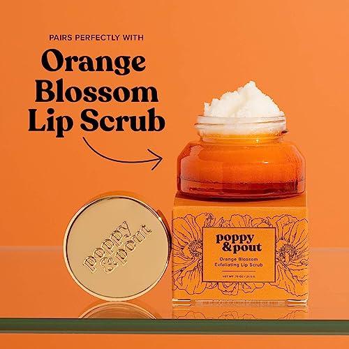 Poppy & Pout Poppy & Pout Orange Bloom Jumbo Lip Balm | All Natural Lip Balms & Moisturizers | Hydrates with Beeswax, Vitamin E, Organic Coconut Oil | Cruelty-Free | Lip Balm in Recyclable Cardboard Tube