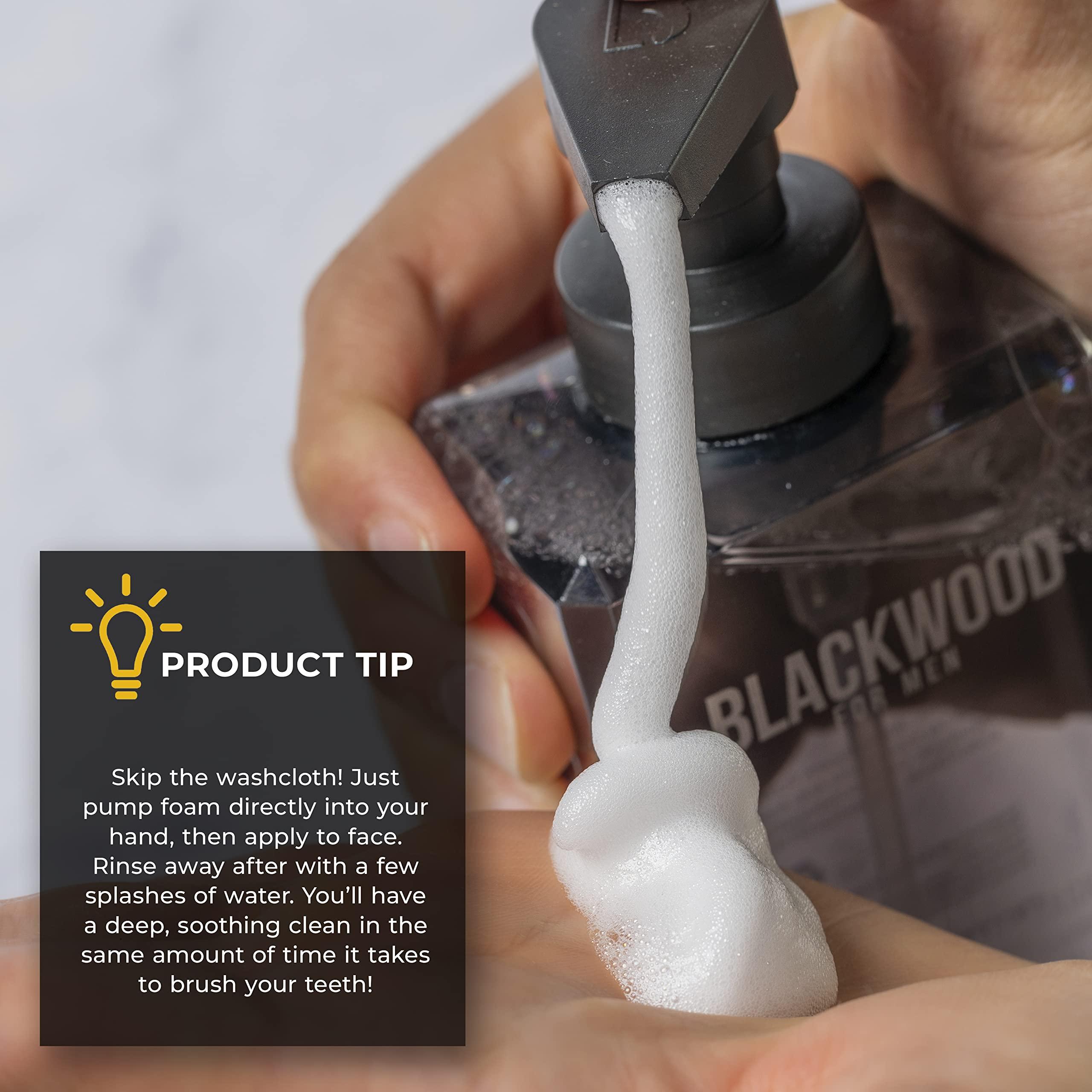 Blackwood For Men Blackwood For Men Hydroblast Moisturizing Shampoo (17oz), Pure Moisture Body Wash (17oz), and BioNutruent Foaming Face Wash (4.45oz) Bundle for Men