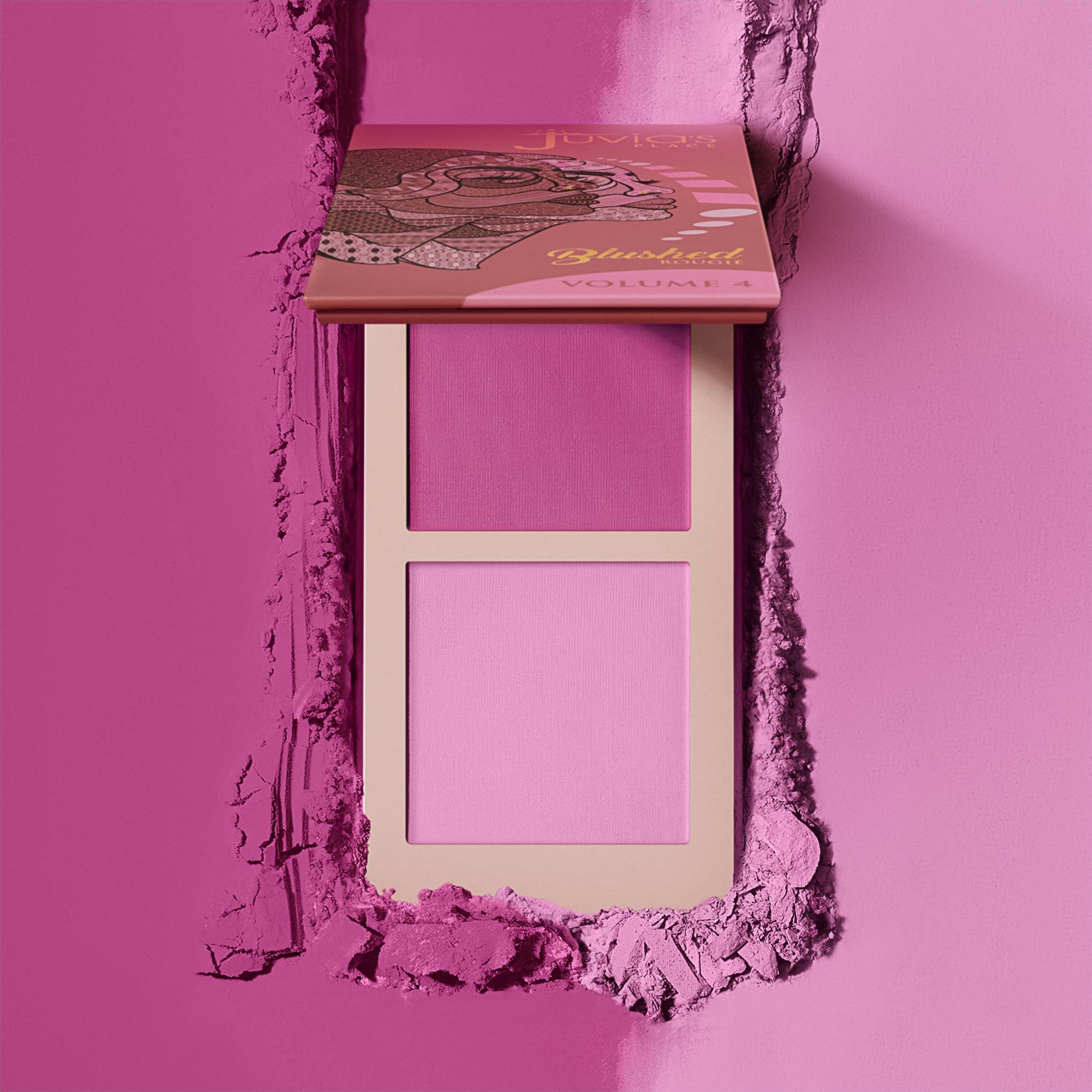 Juvia's Place Juvia\'s Place Blushed Duo Blush Volume4 - Two Tone Pigmented Buildable Pressed Mineral Powder - Rosy Natural Cheeks Matte Fresh Finish for All Skin Color