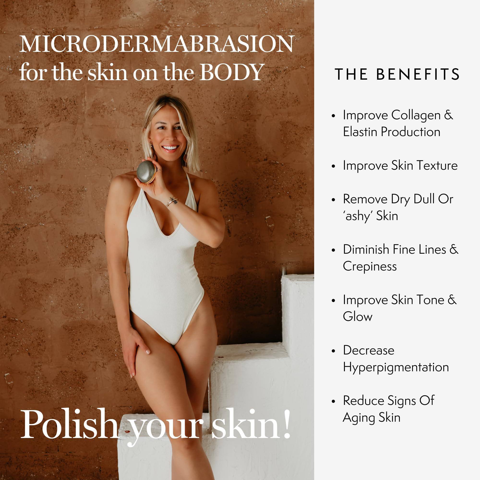 Luxene Beauty Luxene Beauty Firmaglow Body Microdermabrasion Device - Home Skin Care Tool for Anti-Aging, Skin Tightening, and Exfoliation - Diamond Surface - Spa Quality - All Skin Types