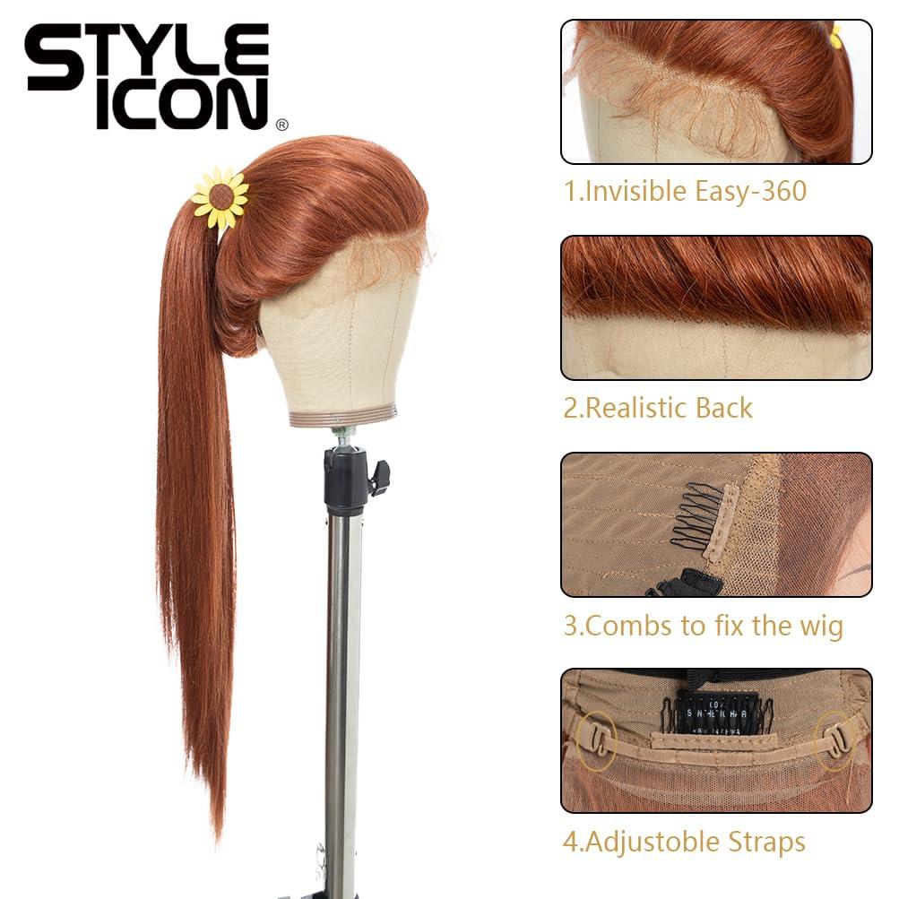 Style Icon Style Icon 36 Super Long 13x4 Lace Wig Easy-360 Lace Frontal Wigs Free Part Lace Front Wigs with Baby Hair (36, 130T)