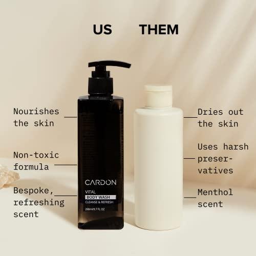 Cardon Cardon Acne Clearing Men's Body Wash, Korean Skin Care, All Natural Green Tea Extract, Sea Buckthorn, & Cica Combat Breakouts, Prevent Body Odor to Deeply Cleanse w/o Stripping (1 PK)