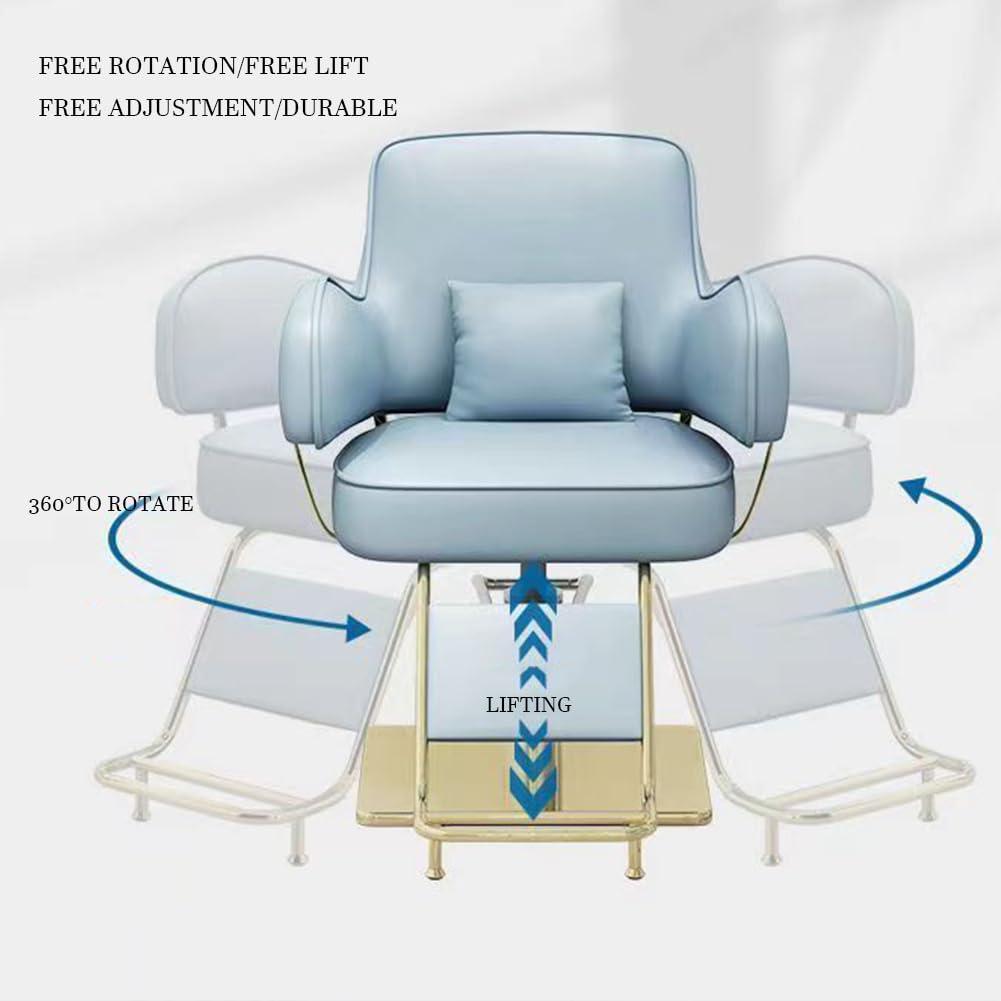 IBOWZ IBOWZ Barber Chair, Salon Chair for Hair Stylist 360 Degrees Rolling Swivel Barber Salon Styling Adjustable Hydraulic Beauty Shampoo Hairdressing Chair for Men and Women Hair Stylists,Black