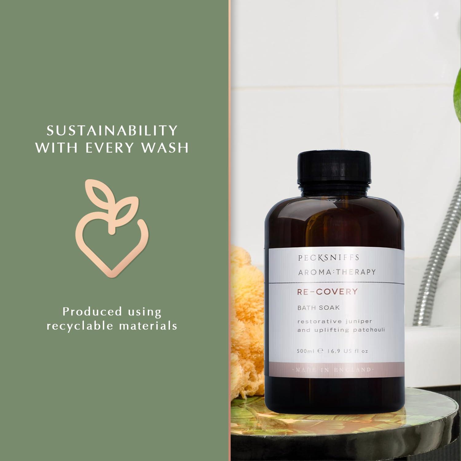 Pecksniff\'s Pecksniff\'s Aroma:Therapy Re-Covery Bath Soak Decanter | 500ml/16.9 Fl Oz