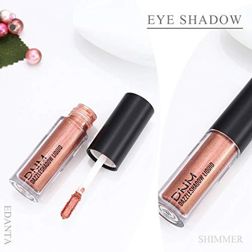 Edanta Edanta Glitter Eyeshadow Metallic Liquid Eyeshadows Waterproof Eye Shadow Long Lasting High Pigment Eyes Professional Makeup for Women and Girls Pack of 1 (Pink 5)