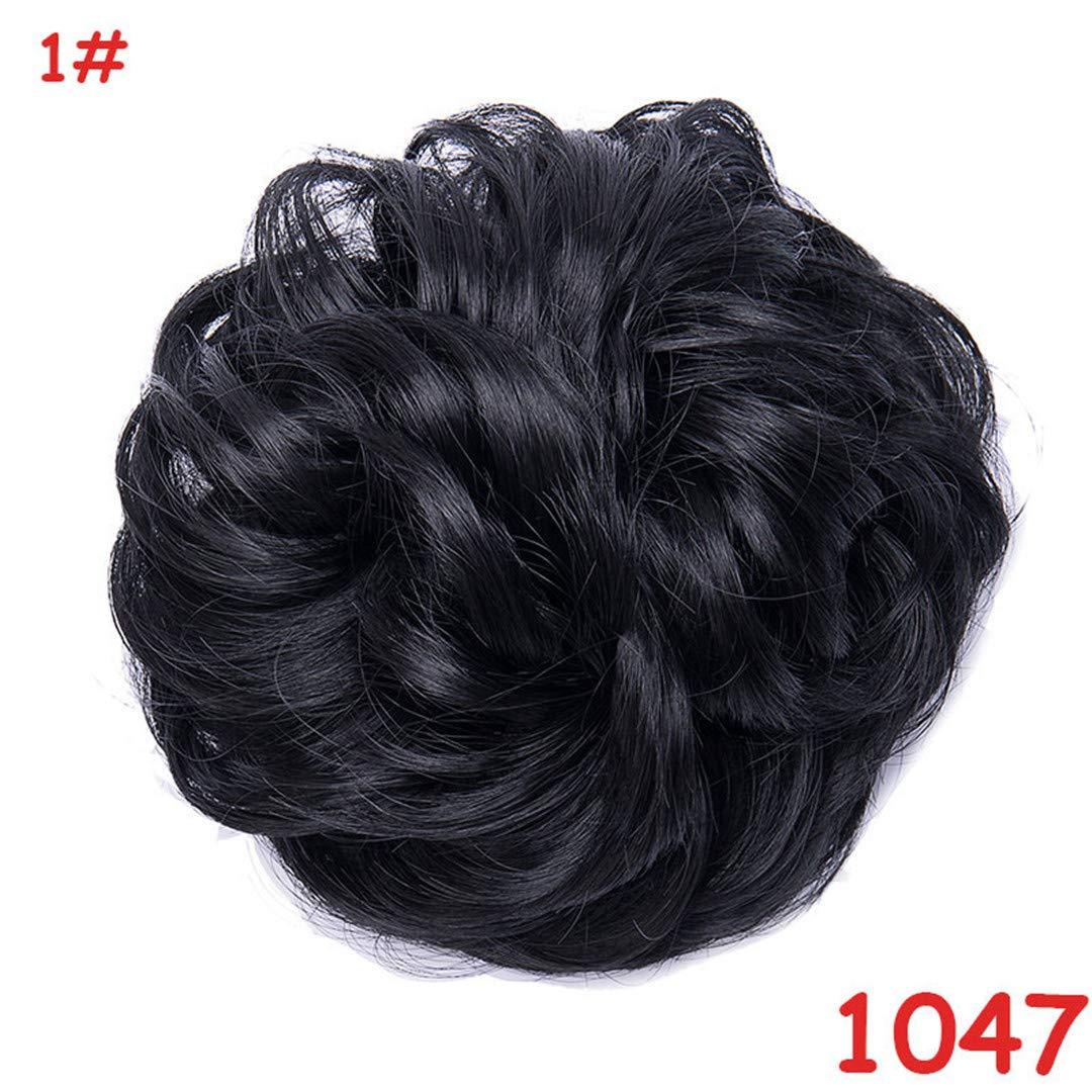 Aonmg Synthetic hair buns Hair Scrunchie s Hair Piece Wrap Ponytail Hair Tail Updo Fake Hair Bun Hair Piece 1047-thick