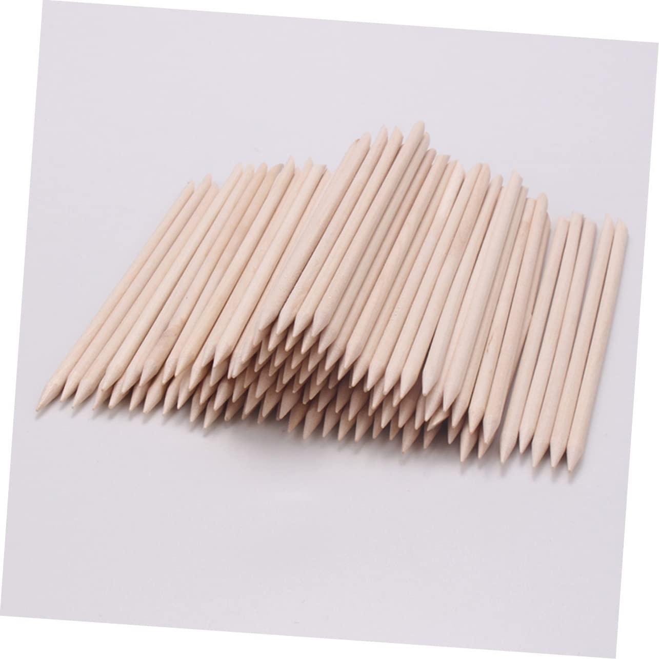 Healeved Healeved Nail Tools for Nail Art Wooden Sticks Cuticle Pusher 200pcs Manicure Pushers Nail Wooden Stick