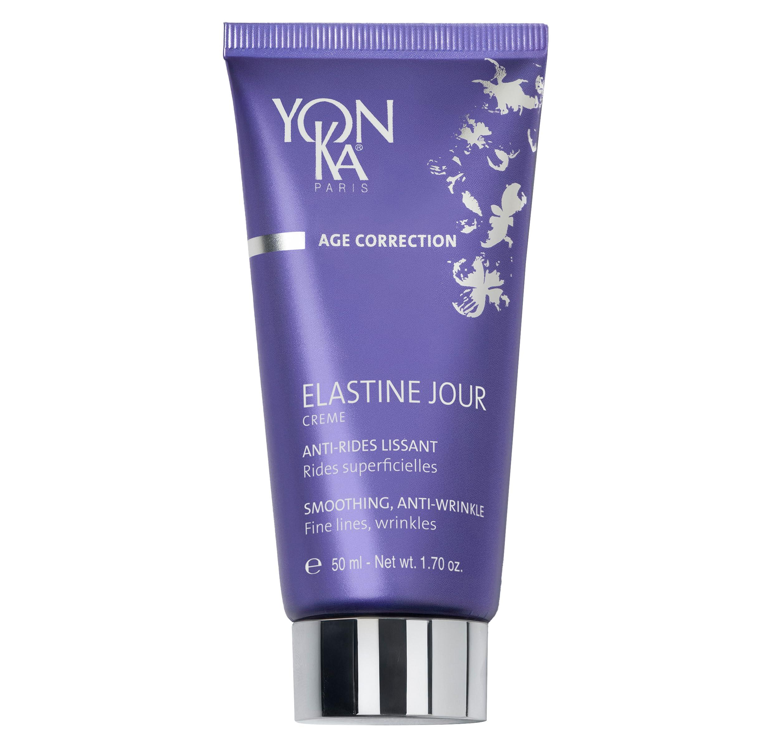 Yonka Yon-Ka Elastine Jour Anti-Wrinkle Day Cream (50ml) Anti Aging Facial Moisturizer and Eye Cream, Soften Fine Lines and Wrinkles with Vitamin C and Elastin Peptides, Paraben-Free
