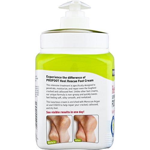 Profoot PROFOOT Heel Rescue Foot Cream 16 oz, Non-Greasy Foot Cream Ideal for Cracked Skin Calloused Skin or Chapped Skin on Feet Heels Elbows and Knees, Penetrates Moisturizes and Repairs