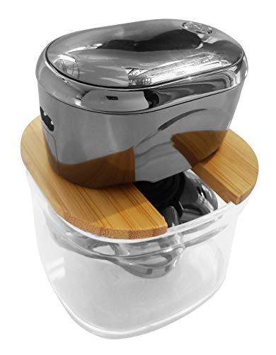 FitSan FitSand Bamboo Shaver Rinse Stand Compatible with Skull Shaver Pitbull Platinum PRO Electric Razor, Electric Pitbull, Palm, Butterfly Kiss, Butterfly Pro and Bald Eagle Shavers